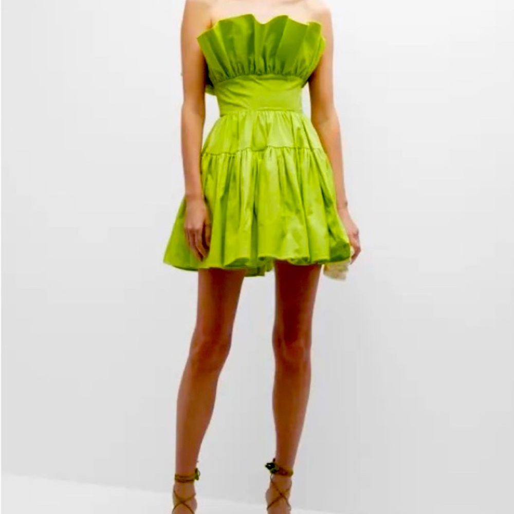 Sau Lee Nia Ruffle Strapless Dress